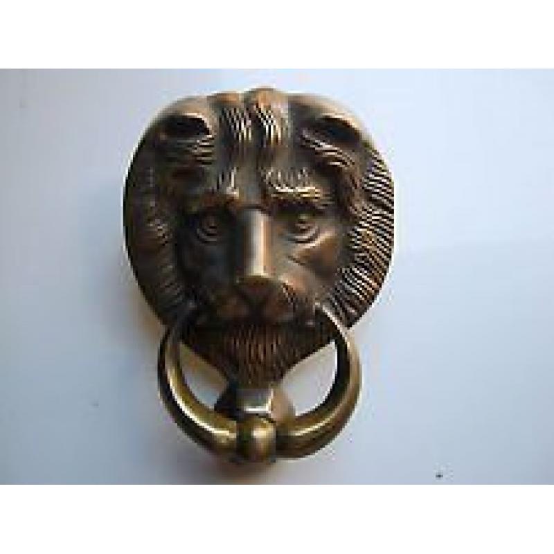 Brass Lion door knocker in good condition
