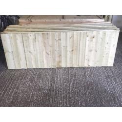 CLOSE BOARD FEATHER EDGE PRESSURE TREATED STRAIGHT TOP WOODEN FENCE PANELS