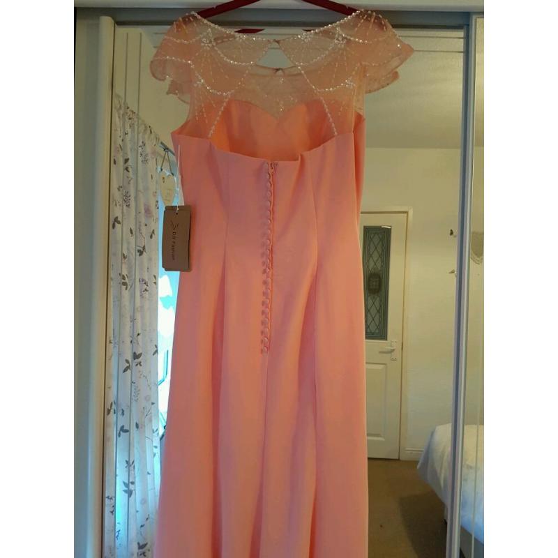 Beautiful peach/ pink evening/ prom/ bridesmaid dress