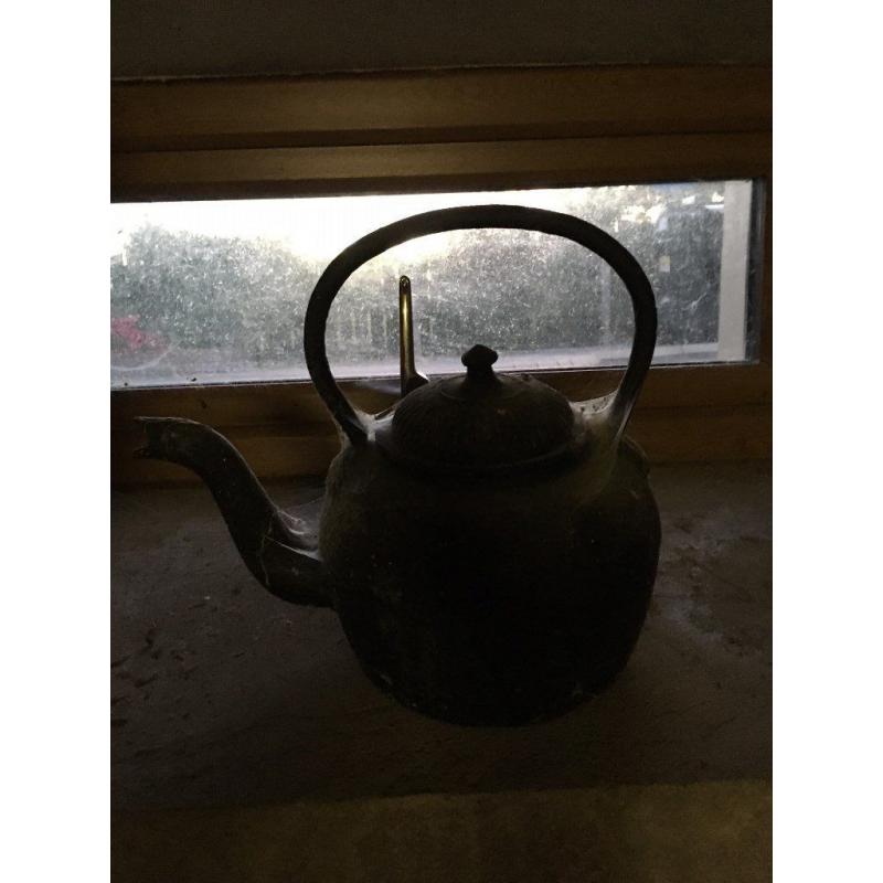 Antique black kettle