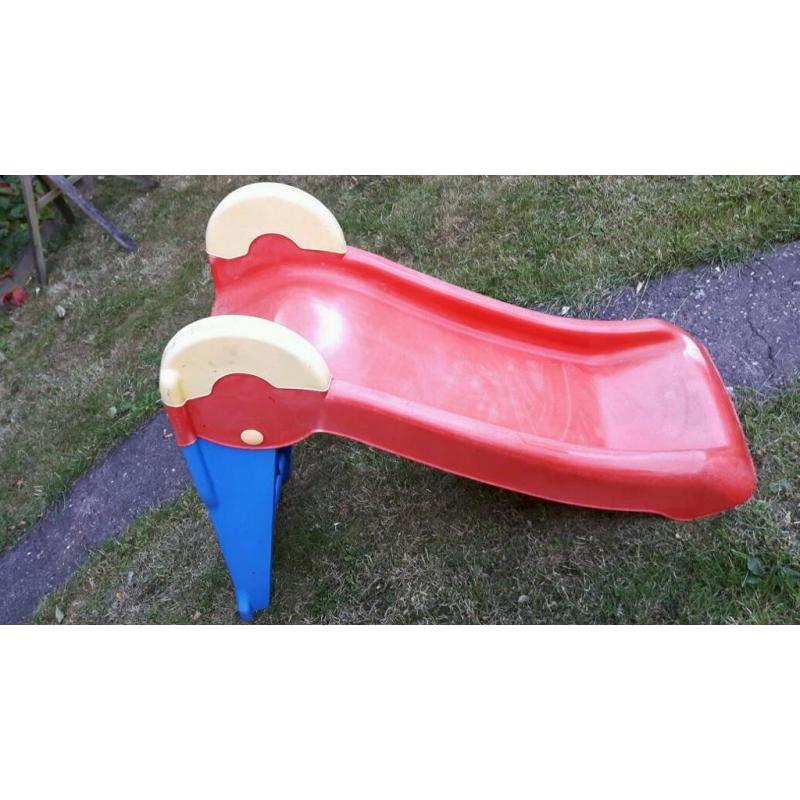 baby slide-red, yellow and blue