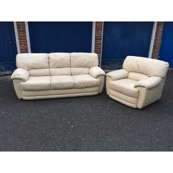 2x leather sofas, Free delivery
