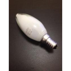 20 branded 40w SES (small screw) opal candle bulbs
