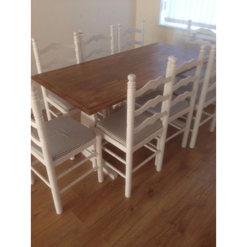 Solid Wood Dining table and 8 chairs - Quick Sale