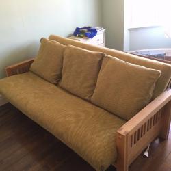 Futon Company - Oke 3 Seater Sofa Bed Solid Oak