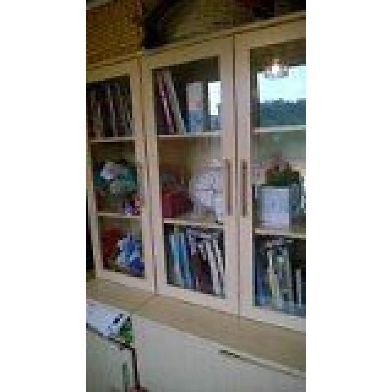 Bookshelves bookcase window glass display cabinet cupboard sideboard