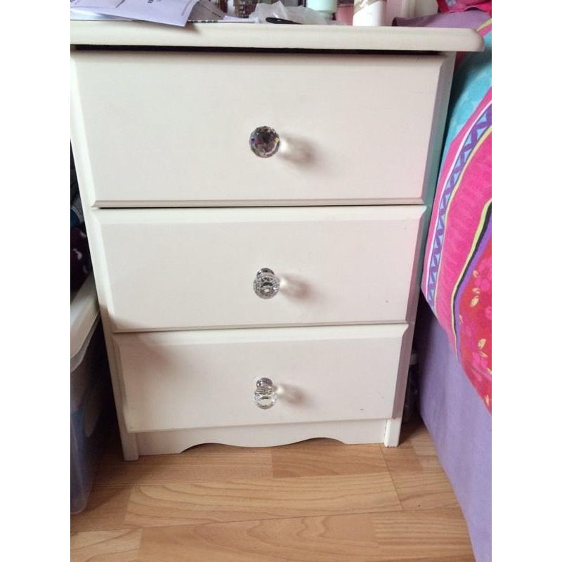Pine solid furniture professionally painted white