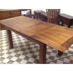 5 FT SOLID ACACIA WOOD EXTENDING TABLE