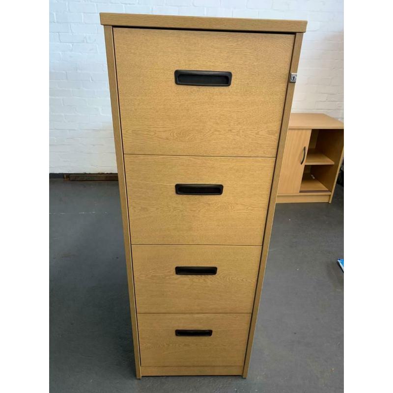 4 Drawer Wood Office Filing Cabinet