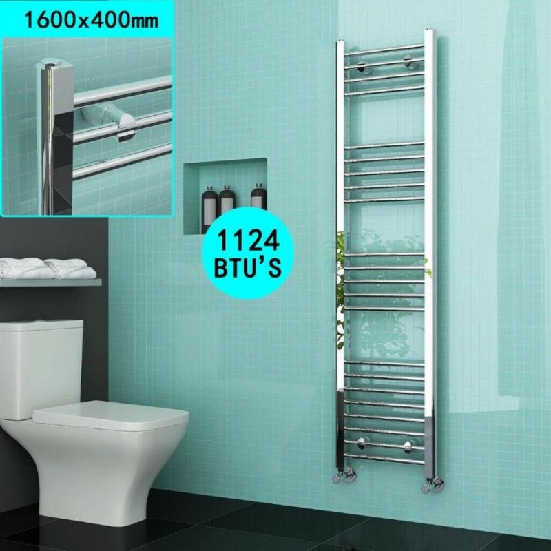 1600x400mm Chrome Straight Heated Bathroom Towel Radiator RRP ?225.00 OUR PRICE ONLY ?80.00