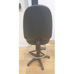 Office High Chairs Comfortable Grey Fabric Height Adjustable