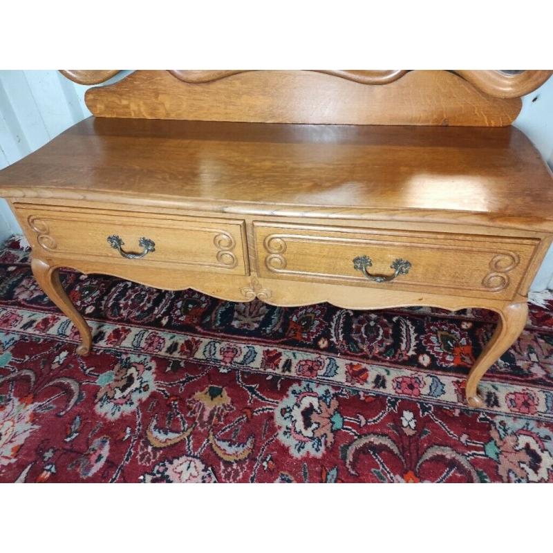 French Carved Oak Dressing Table Louis XV