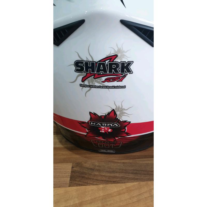 Shark motorcycle helmet.
