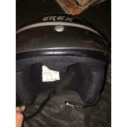 Open face motorcycle helmet