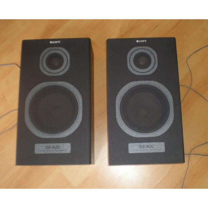 Sony 2-Way Hi-Fi Stereo Speaker System SS-A20, Black 2 x 35W - Floor Book Shelf