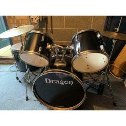 5 piece full size dragon drum kit