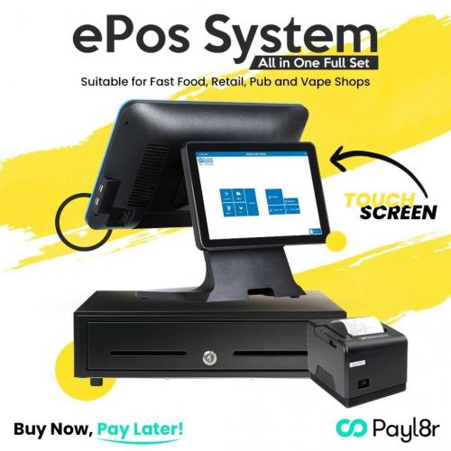 Touch Screen EPOS system, POS Till for Fast Food epos , Retail pos.All in One Full Set New.