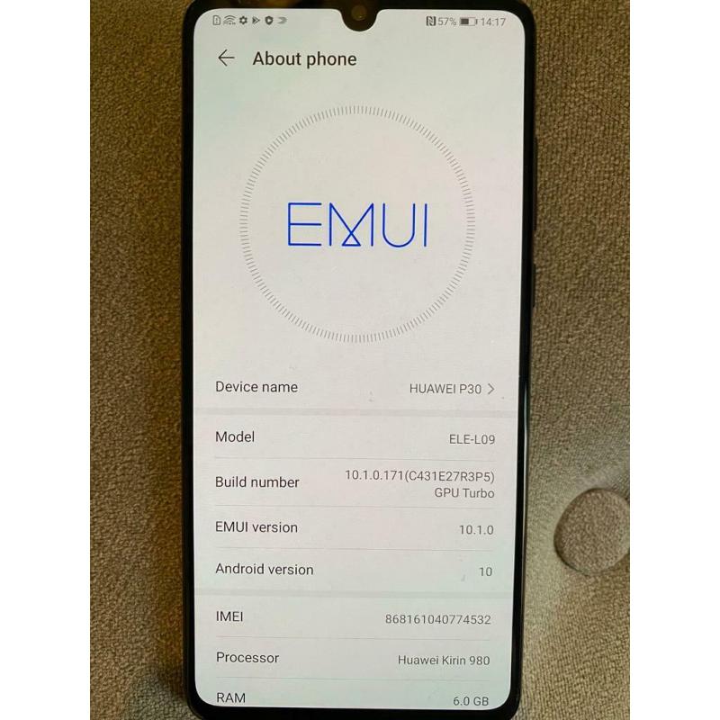 huawei p30 unlocked BRAND NEW CONDITION with charger