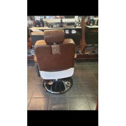 Barber chair, tv and mirror for sale