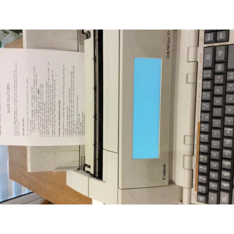 FREE - CANON STAR WRITER WORD PROCESSOR IN GOOD CONDITION