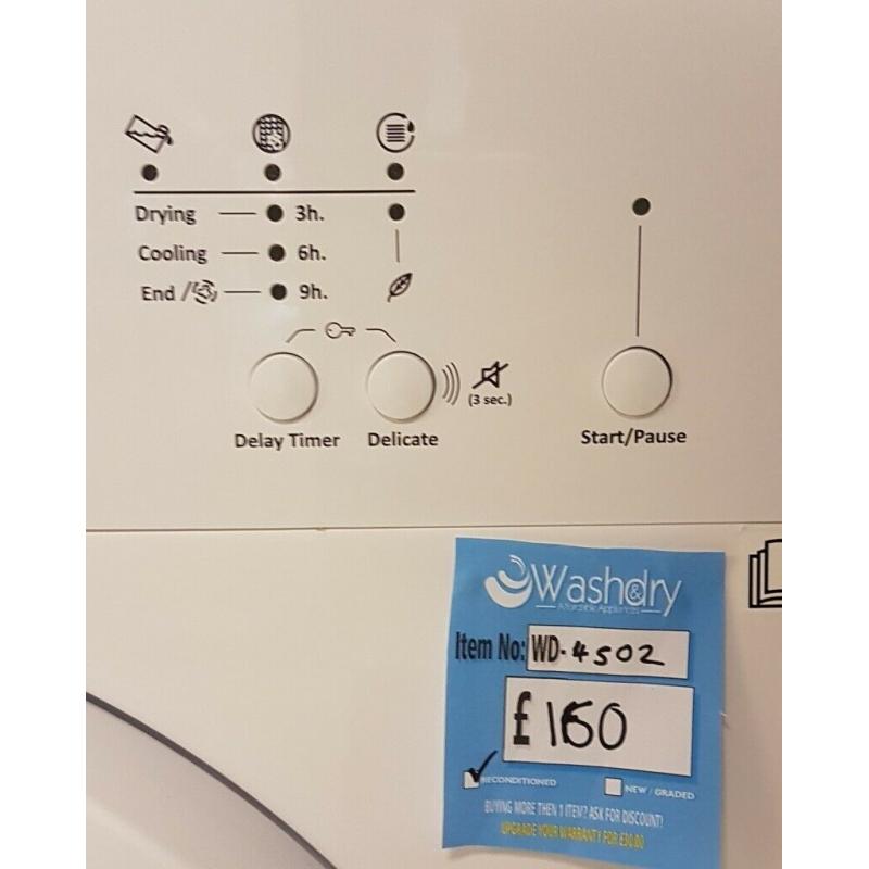 wd4502 white logik 8kg condenser dryer comes with warranty can be delivered or collected