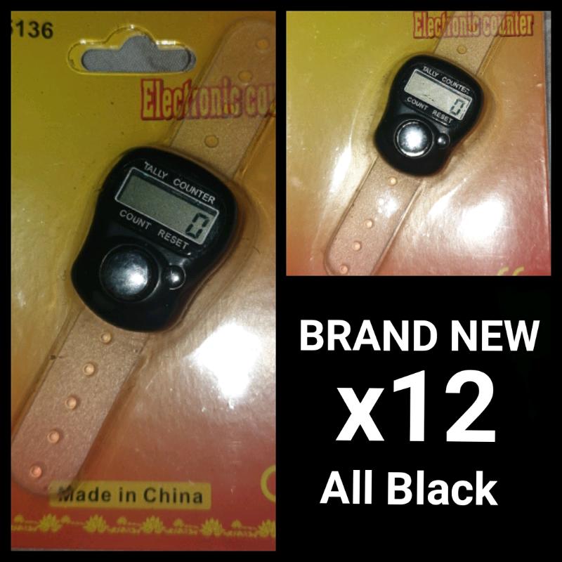 BNIB Digital Finger Counters Tasbees Black X12