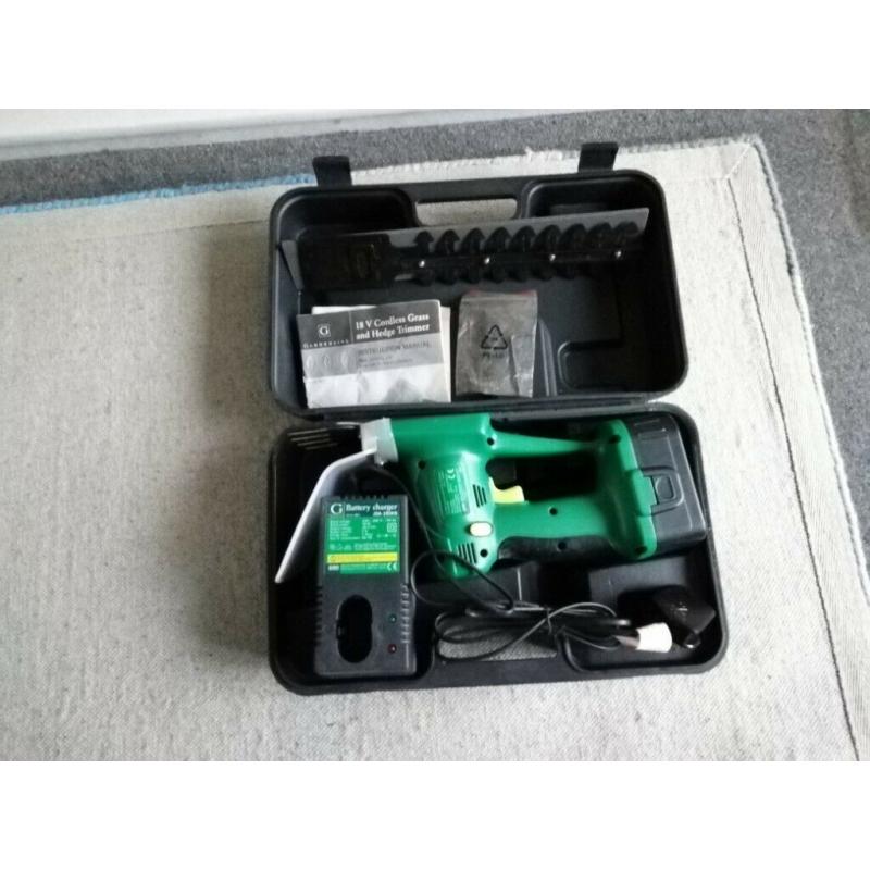 Used Gardenline cordless grass and hedge trimmer
