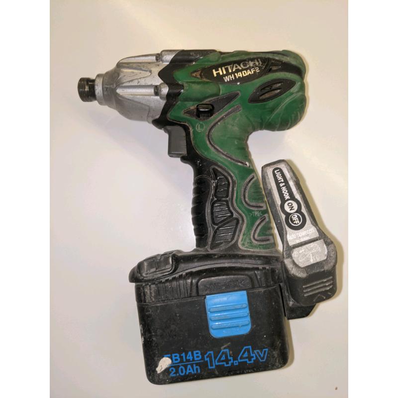 Hitachi WH14DAF2 cordless impact driver 14.4v with battery no charger