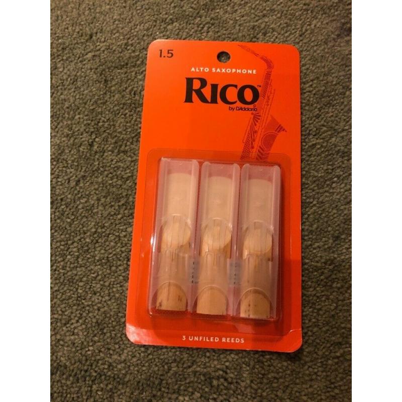 Rico 3 saxophone reeds 1.5 brand new