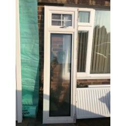 Needs GLASS!! French Doors with Side Panels less than 12 Months old!