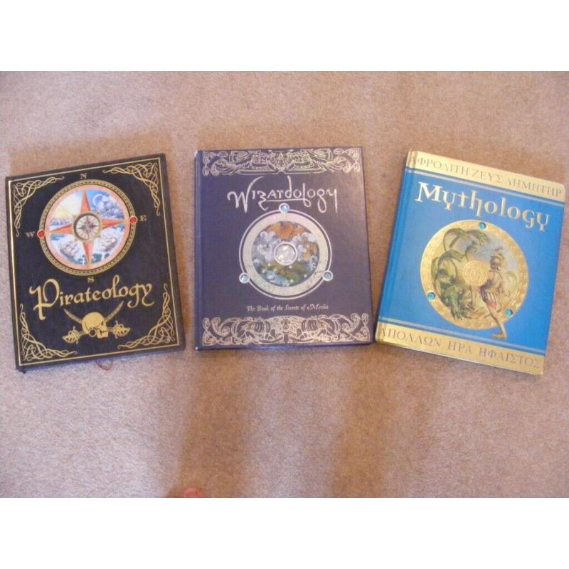 interactive books piratology, wizardology, mythology