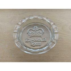 Vintage Clear Glass Ashtray : Elizabeth R 1953 Coronation : UK Royalty