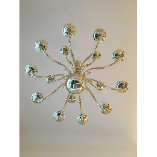 Brass Chandelier 15 arm with LED bulbs