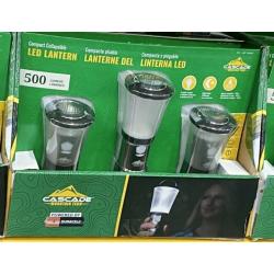Cascade Mountain Tech 3-pack LED Pop up Lanterns & Torch