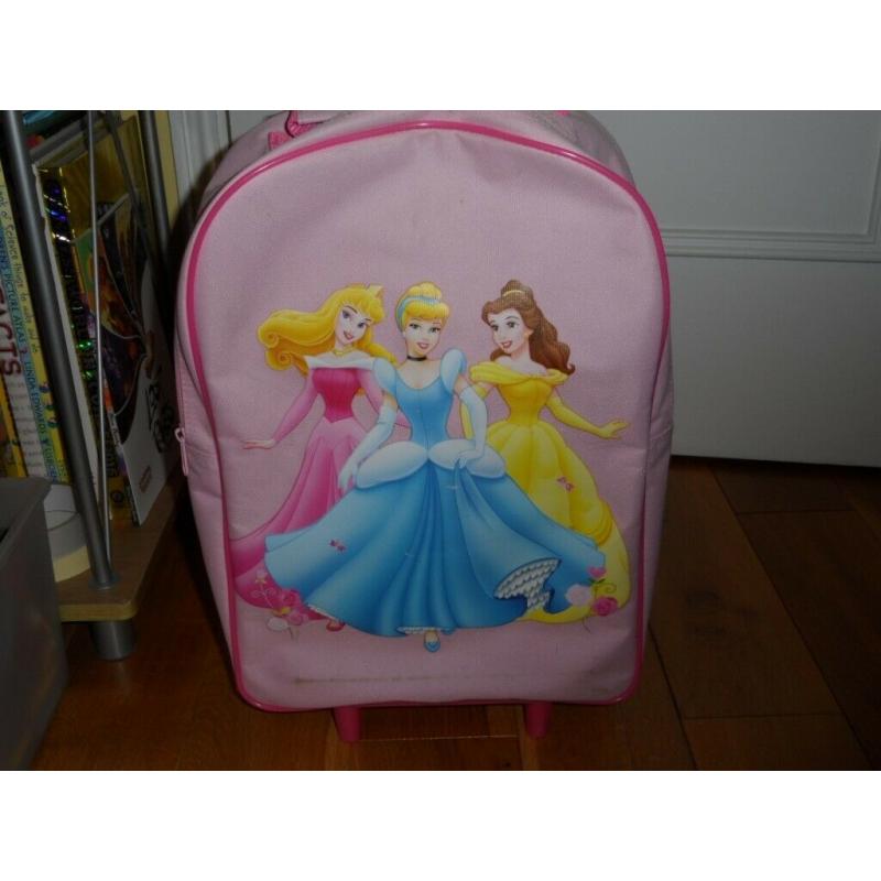 3-Piece Disney Princess Travel Set; Wheeled Trolley Suitcase + Backpack + Purse
