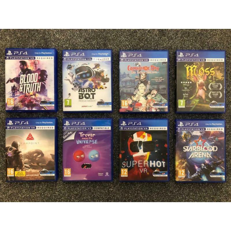 PlayStation 4 VR EIGHT 8 Games Bundle, IDEAL XMAS GIFT