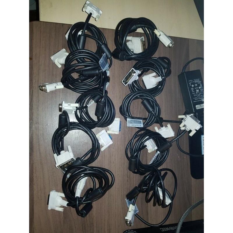 10 for ?12.00 / 10 x 1.5m DVI 18 +1 pin Male to Male DVI Cables / FREE SHIPPING