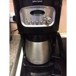 John Lewis Coffee Machine , good working order includes instructions + filters