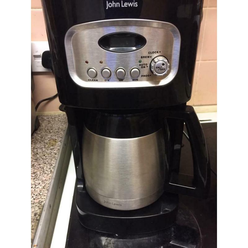 John Lewis Coffee Machine , good working order includes instructions + filters
