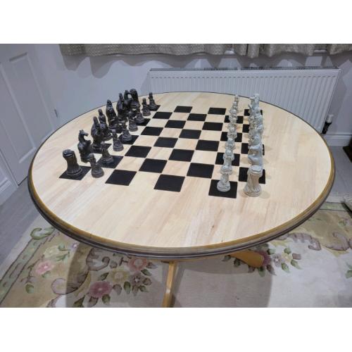 Chess Table & Chess Pieces: