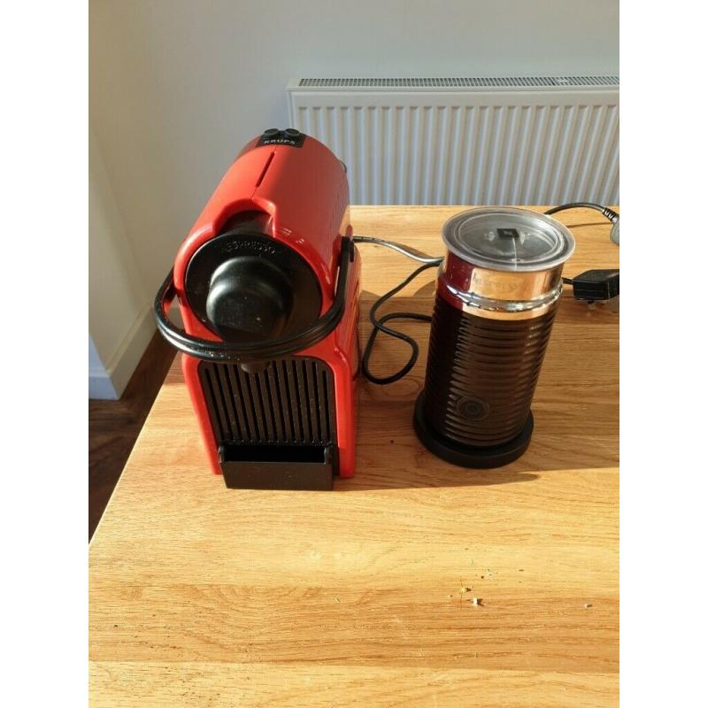 *SOLD* Nespresso Krups Coffee Machine and aeroccino mill frother